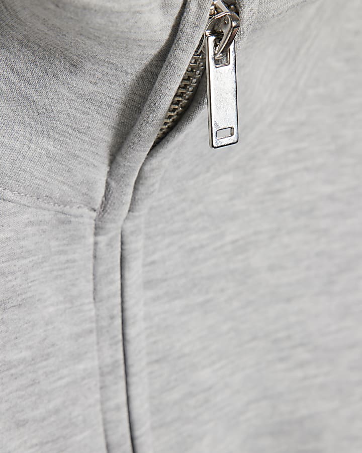 Grey High Neck Sweatshirt
