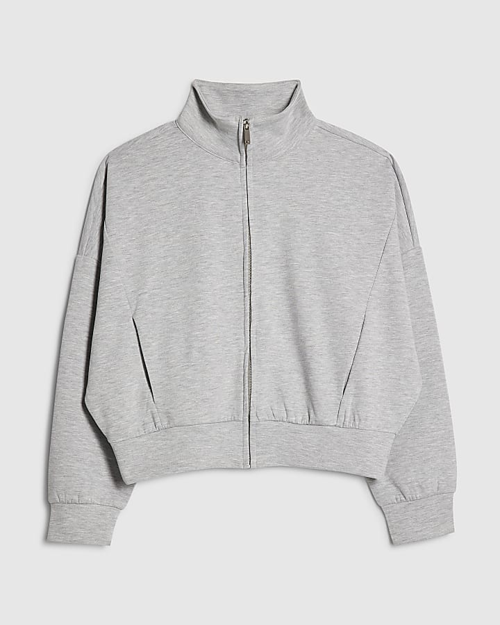 Grey High Neck Sweatshirt