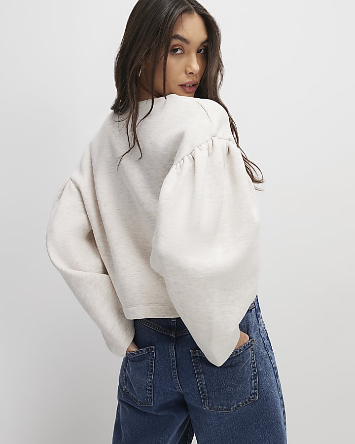 Beige Long Sleeve Button Detail Cardigan