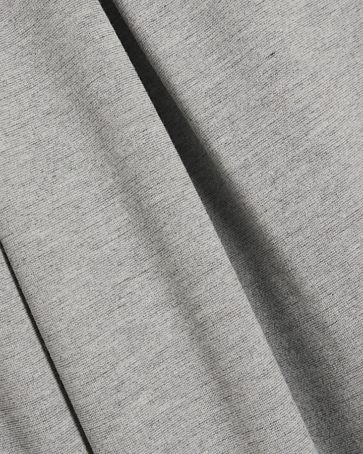 Grey Drawstring Wide Leg Trousers