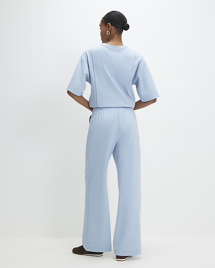 Blue Wide Leg Joggers