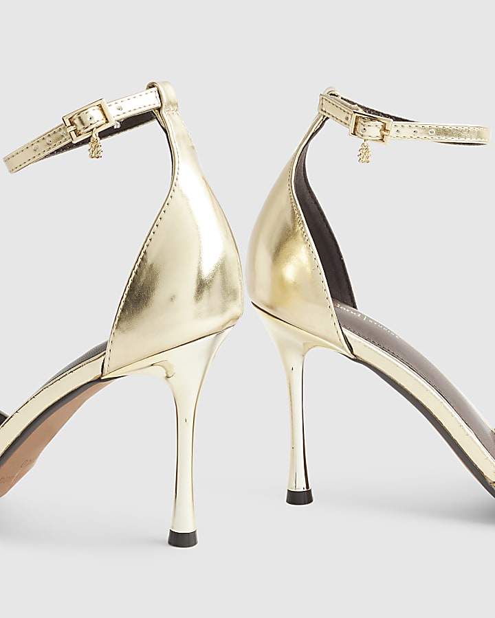 Gold Closed Back Heels