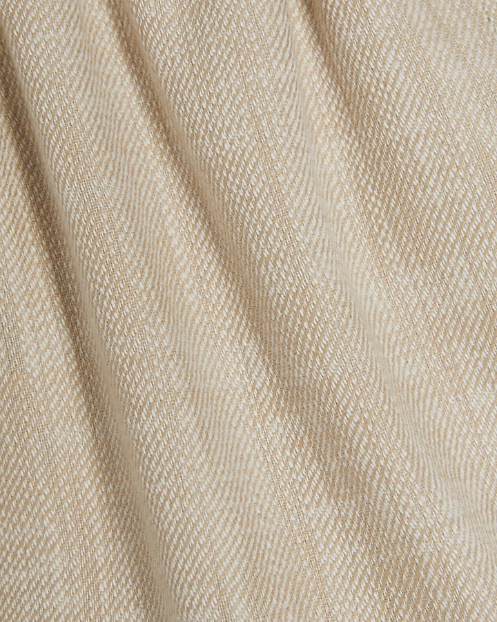 Beige Elasticated Waist Shorts