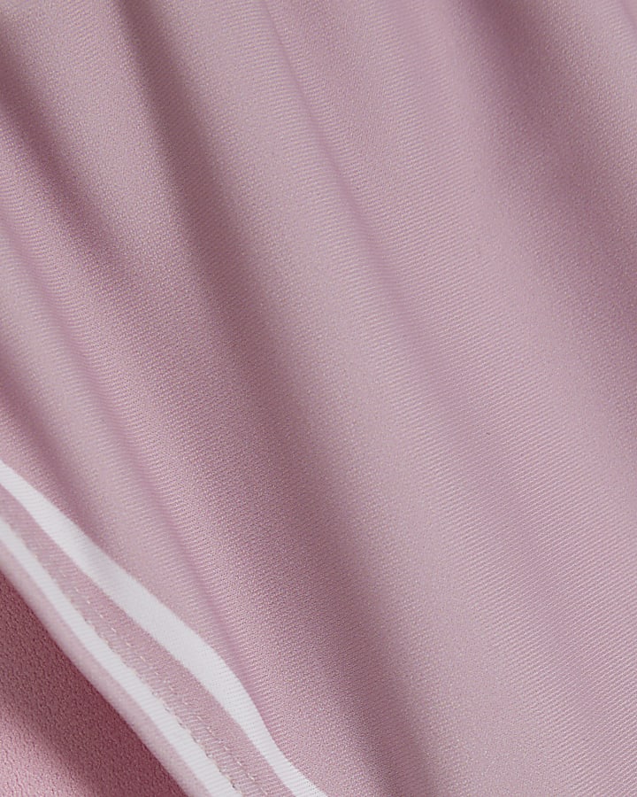 Pink Tie Side Colour Block Bikini Bottoms