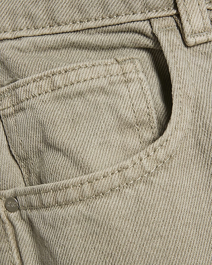 Green High Waisted Wide Flared Leg Jeans