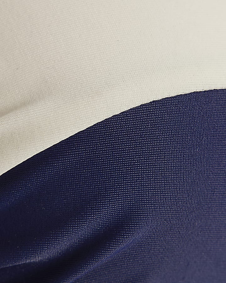 Navy Colour Block Shaping Bikini Top