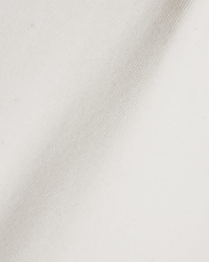 White Sleeveless Scoop Neck Vest