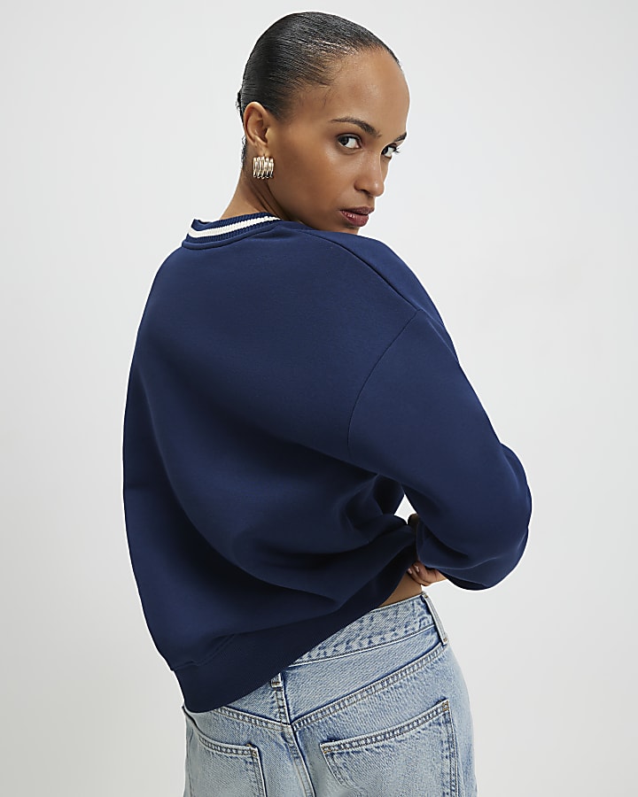 Navy Long Sleeve Heritage Crest Sweatshirt