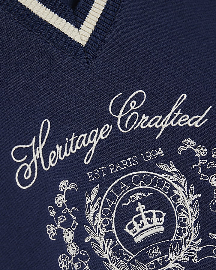 Navy Long Sleeve Heritage Crest Sweatshirt
