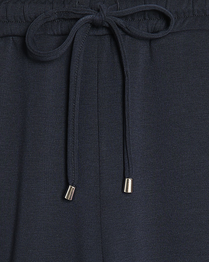 Navy Premium Wide Leg Joggers