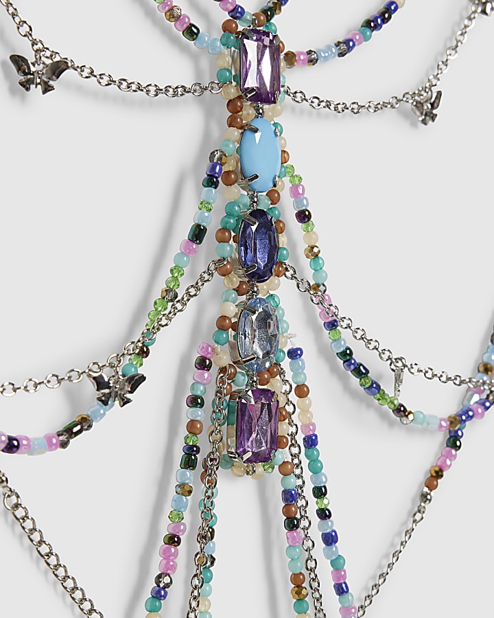 Blue Beaded Body Chain