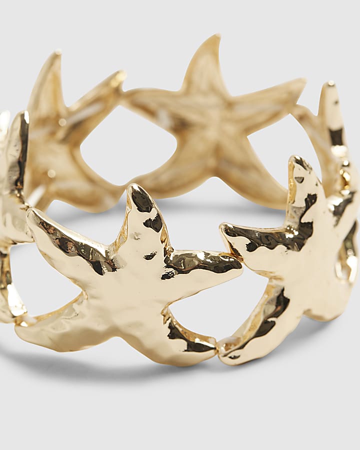 Gold Starfish Stretch Bracelet