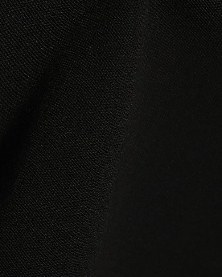 Black Sleeveless Cotton Tank Top