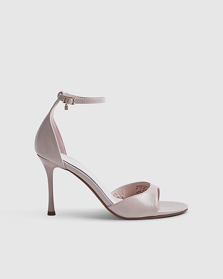 Pink Closed Back Heeled Sandals