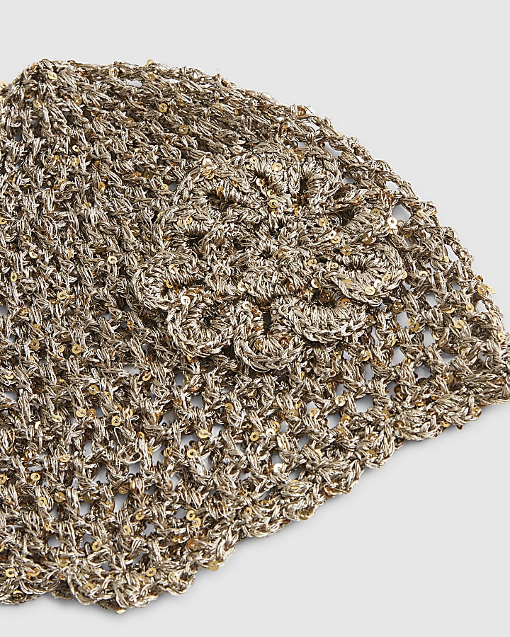 Gold Embellished Skull Cap