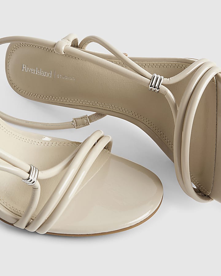 Cream Strappy Heeled Sandals