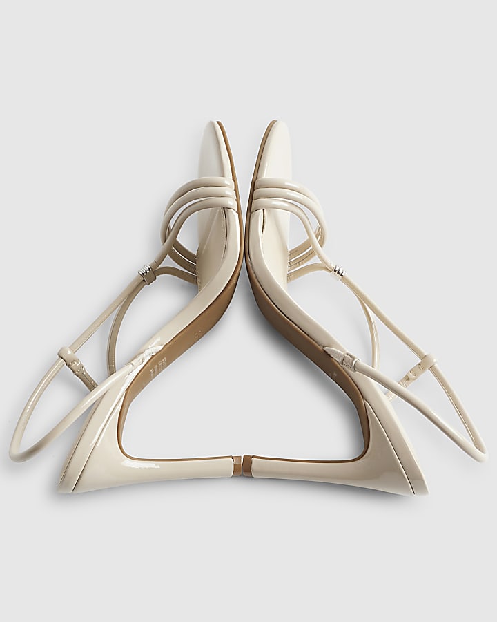 Cream Strappy Heeled Sandals