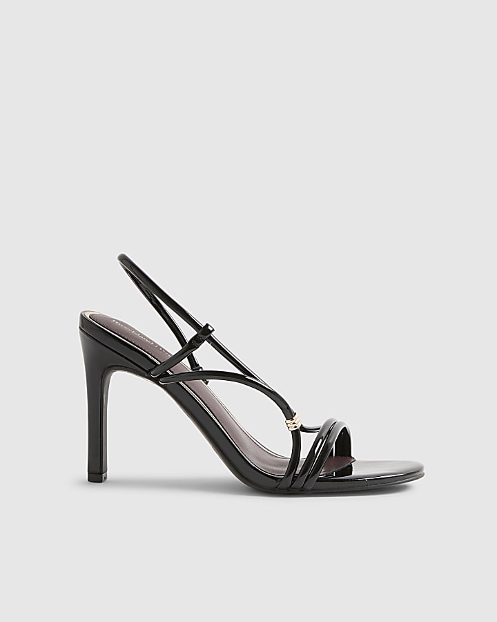 Black Strappy Heeled Sandals