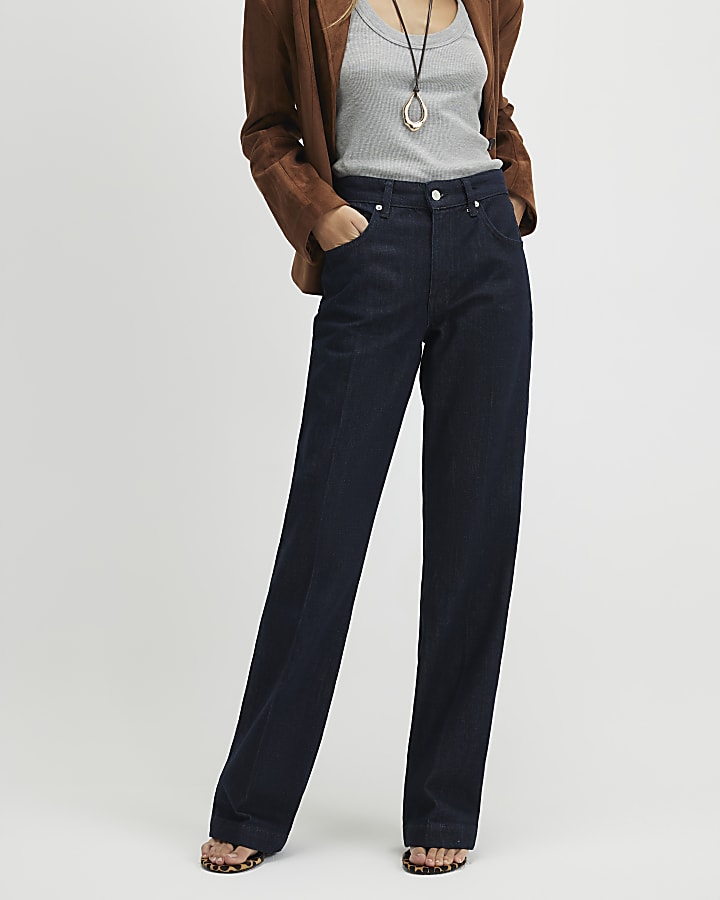 Blue Mid Rise Bootcut Jeans
