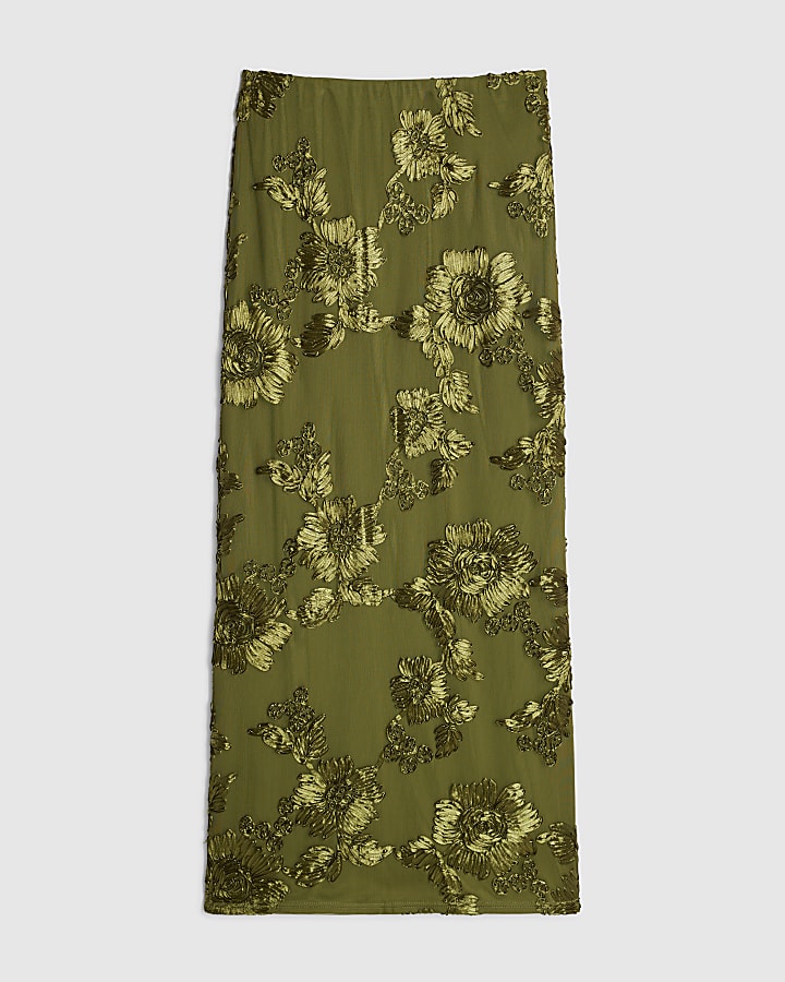 Khaki Cornelli Maxi Skirt