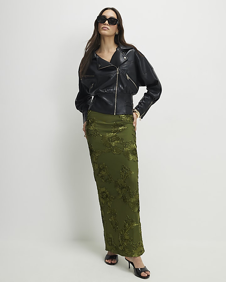 Khaki Cornelli Maxi Skirt