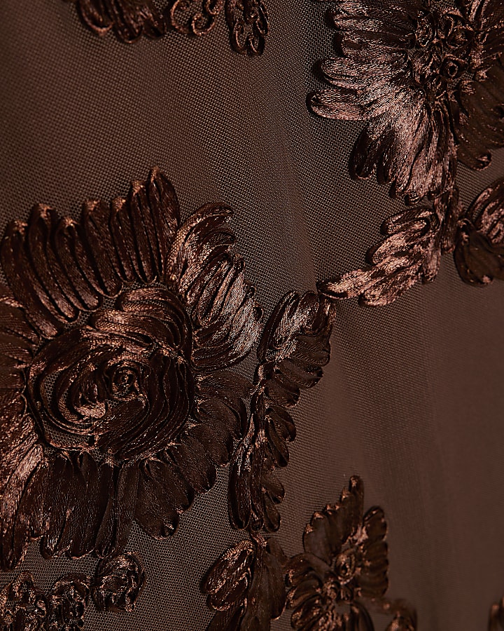 Brown Floral Cornelli Maxi Skirt