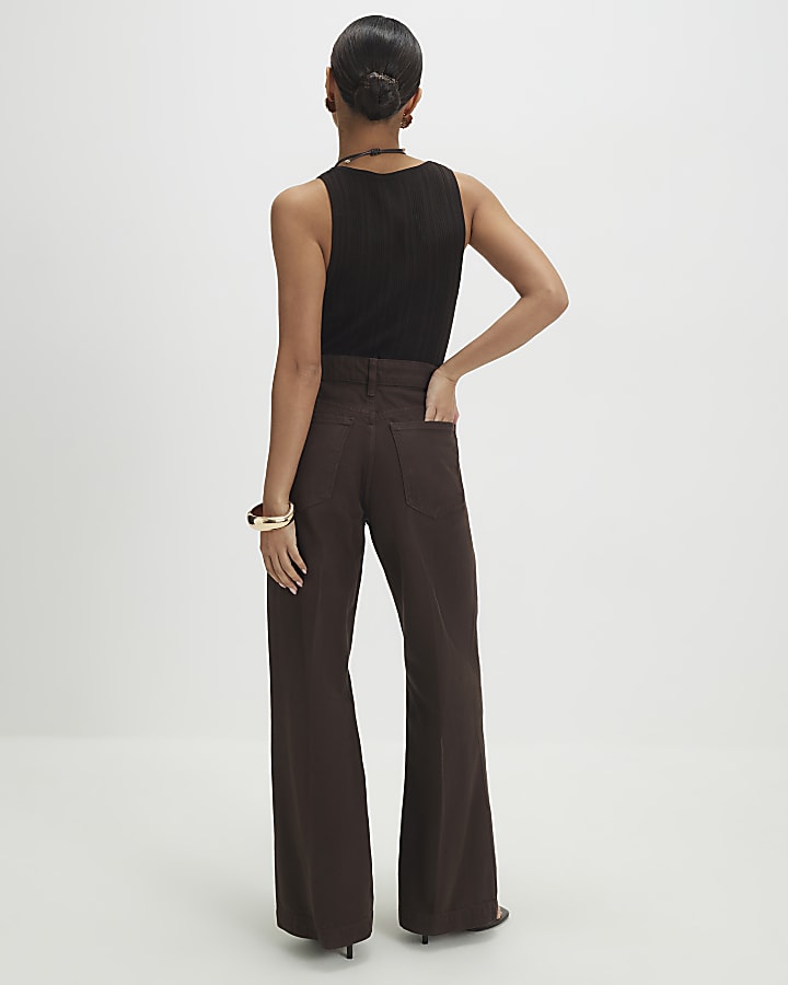 Petite Brown Bootcut Jeans