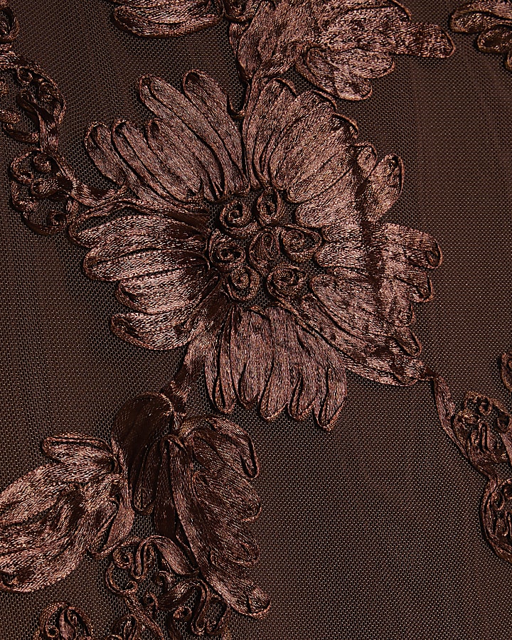 Petite Brown Cornelli Maxi Dress