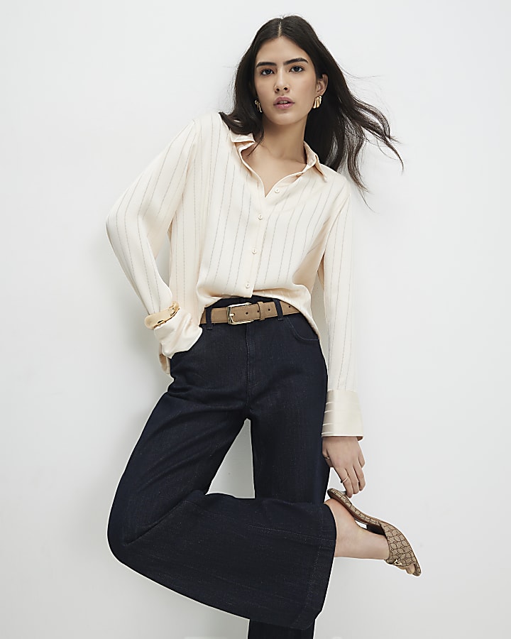 Petite Blue Mid Rise Bootcut Jeans