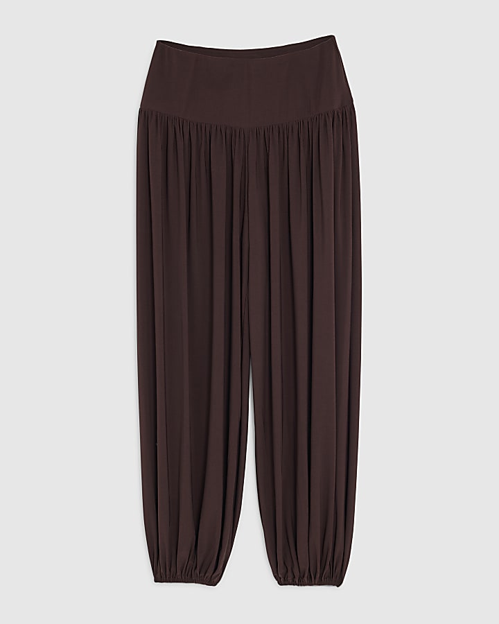 Brown Balloon Leg Trousers