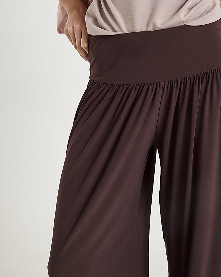 Brown Balloon Leg Trousers