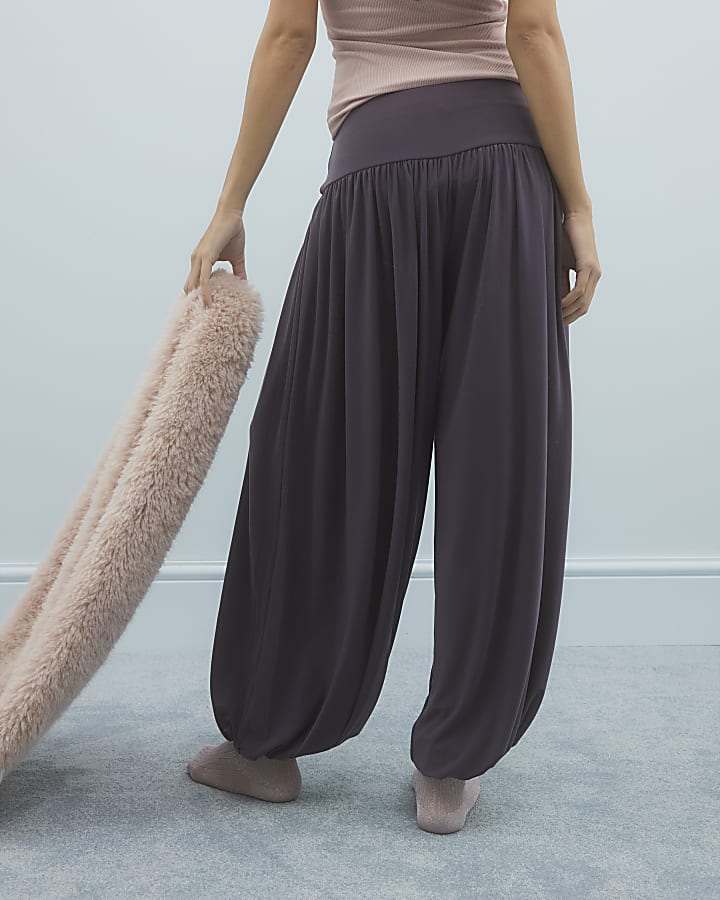 Grey Balloon Leg Trousers