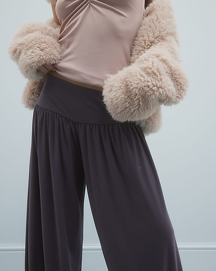 Grey Balloon Leg Trousers