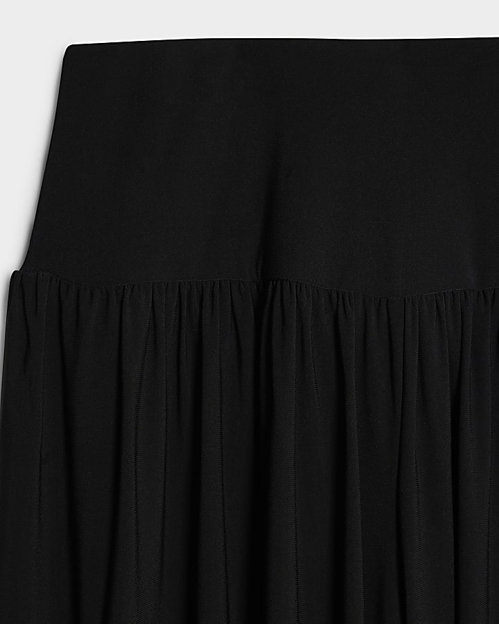 Petite Black Balloon Leg Trousers