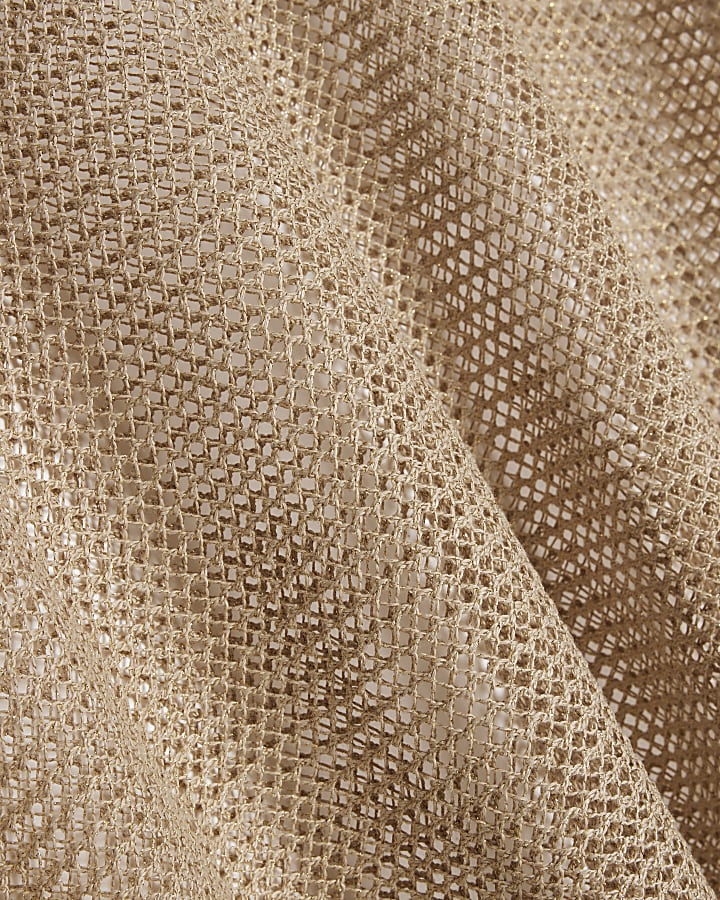 Gold Metallic Knitted Cape