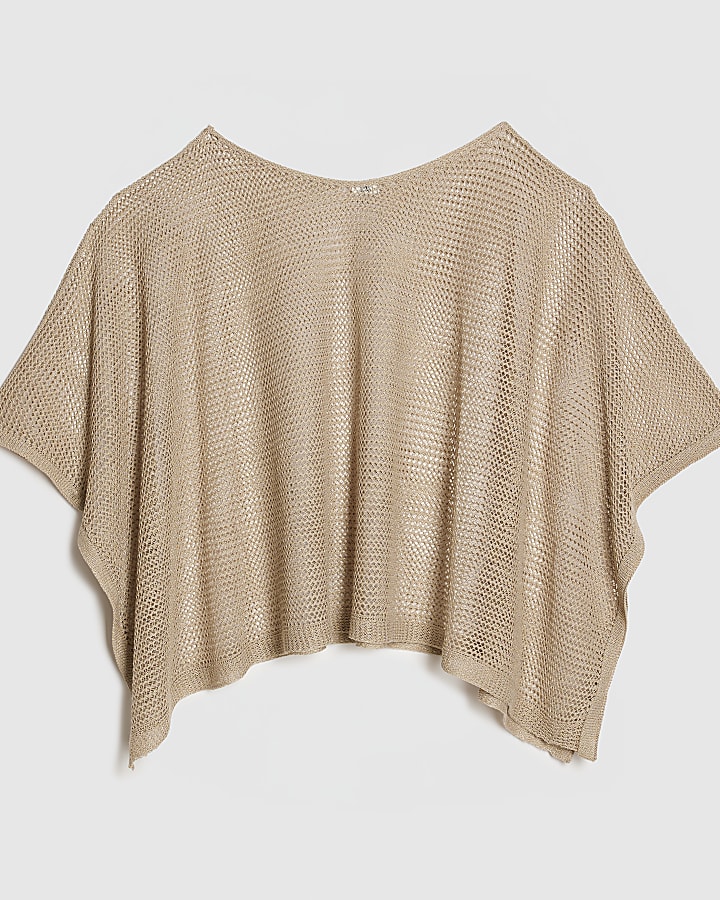 Gold Metallic Knitted Cape