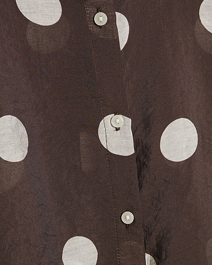 Brown Spotty Shirt