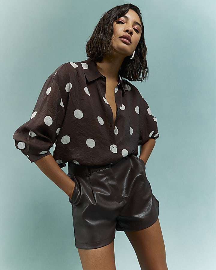 Brown Spotty Shirt