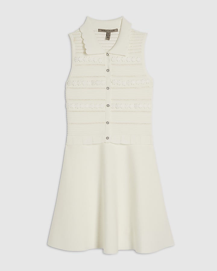 White Daisy Skater Dress