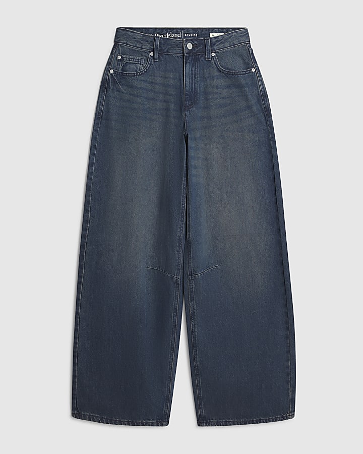 Blue Classic Barrel Jeans