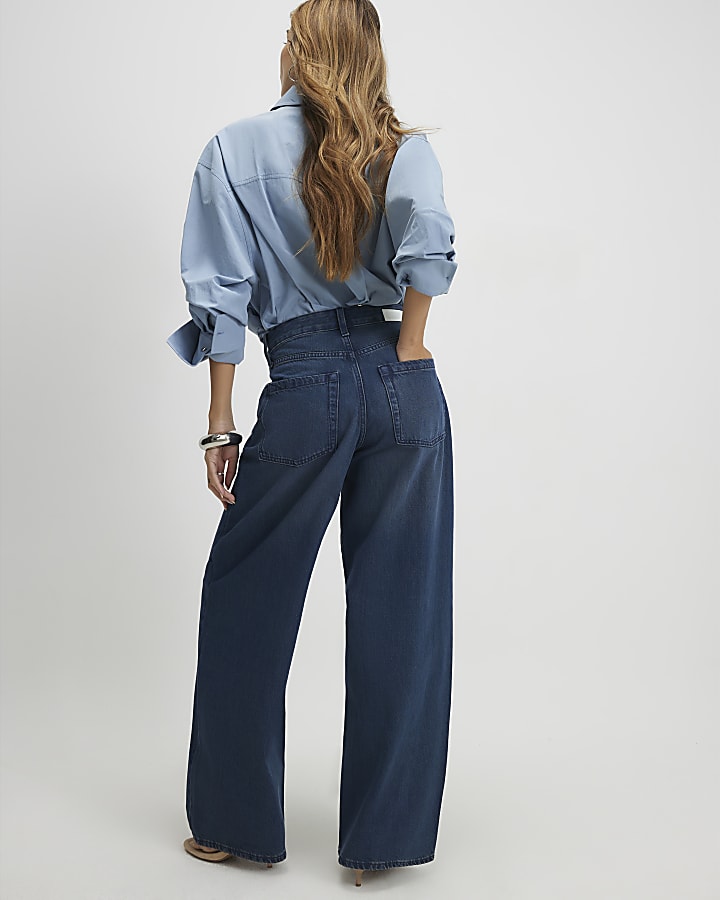 Blue Classic Barrel Jeans