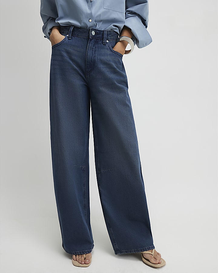 Blue Classic Barrel Jeans