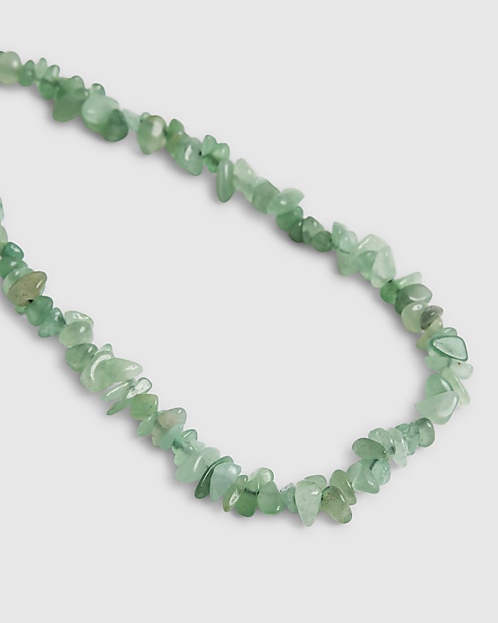Green Stone Beaded Phone Chain
