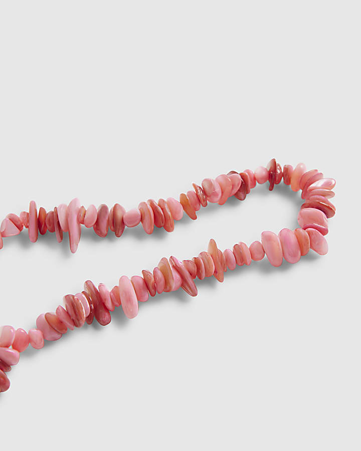 Pink Stone Beaded Phone Chain