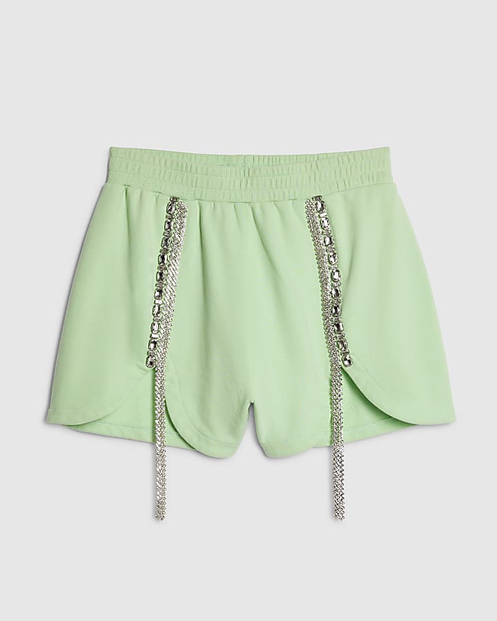 Green Year Zero Embellished Shorts