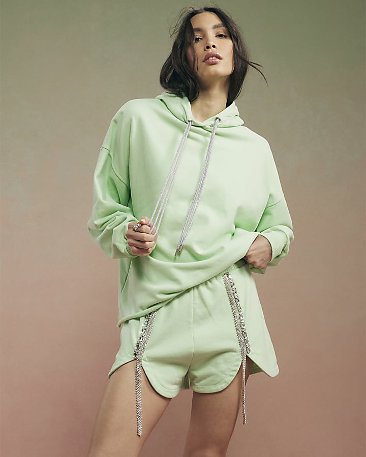 Green Year Zero Embellished Shorts