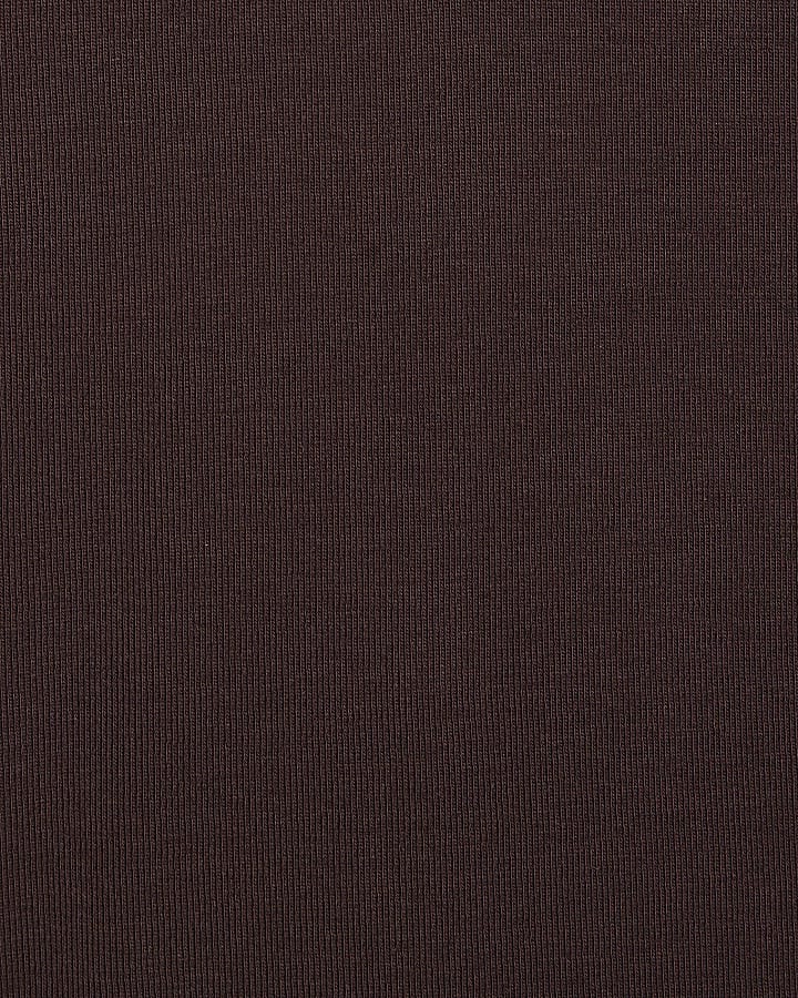 Brown V Neck T-Shirt