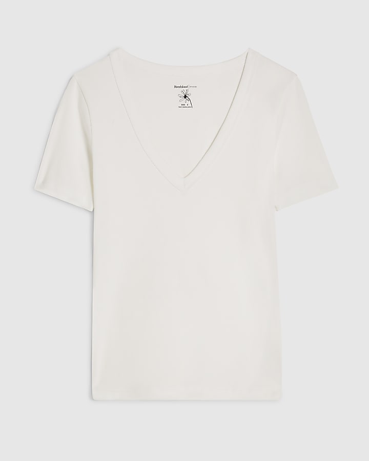 White V Neck T-Shirt