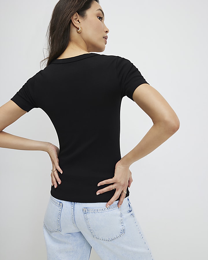 Black V Neck T-Shirt