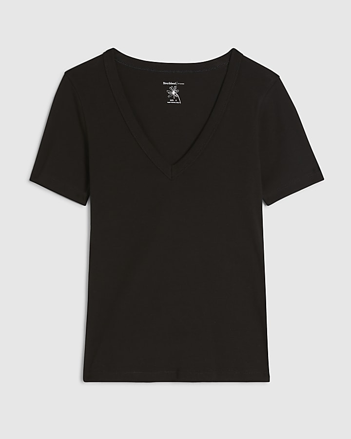 Black V Neck T-Shirt